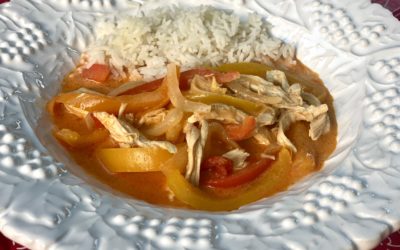 Red Curry Chicken with Bell Peppers