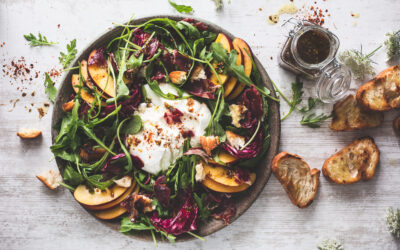 Arugula Burrata Peach Salad