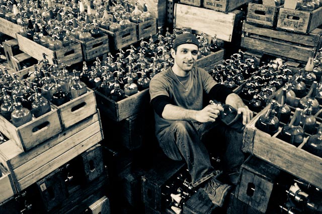 Alex with bottles